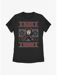 Marvel Black Widow Ugly Christmas Womens T-Shirt, BLACK, hi-res