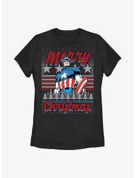 Marvel Captain America Christmas Womens T-Shirt, , hi-res