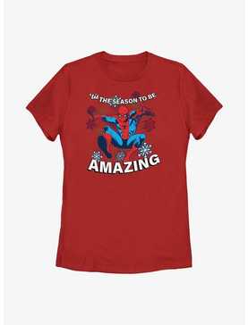 Marvel Holiday Spider-Man Womens T-Shirt, , hi-res