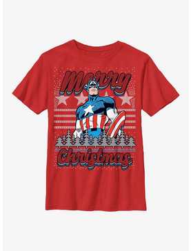 Marvel Captain America Christmas Youth T-Shirt, , hi-res