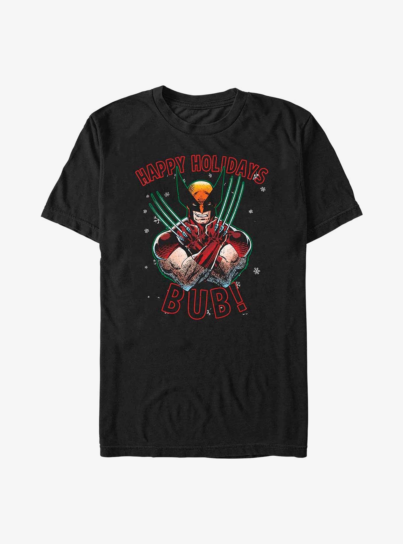 Marvel X-Men Wolverine Holidays T-Shirt, BLACK, hi-res