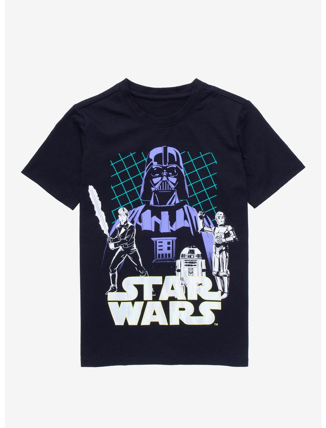 Star Wars Darth Vader Youth T-Shirt - BoxLunch Exclusive, BLACK, hi-res