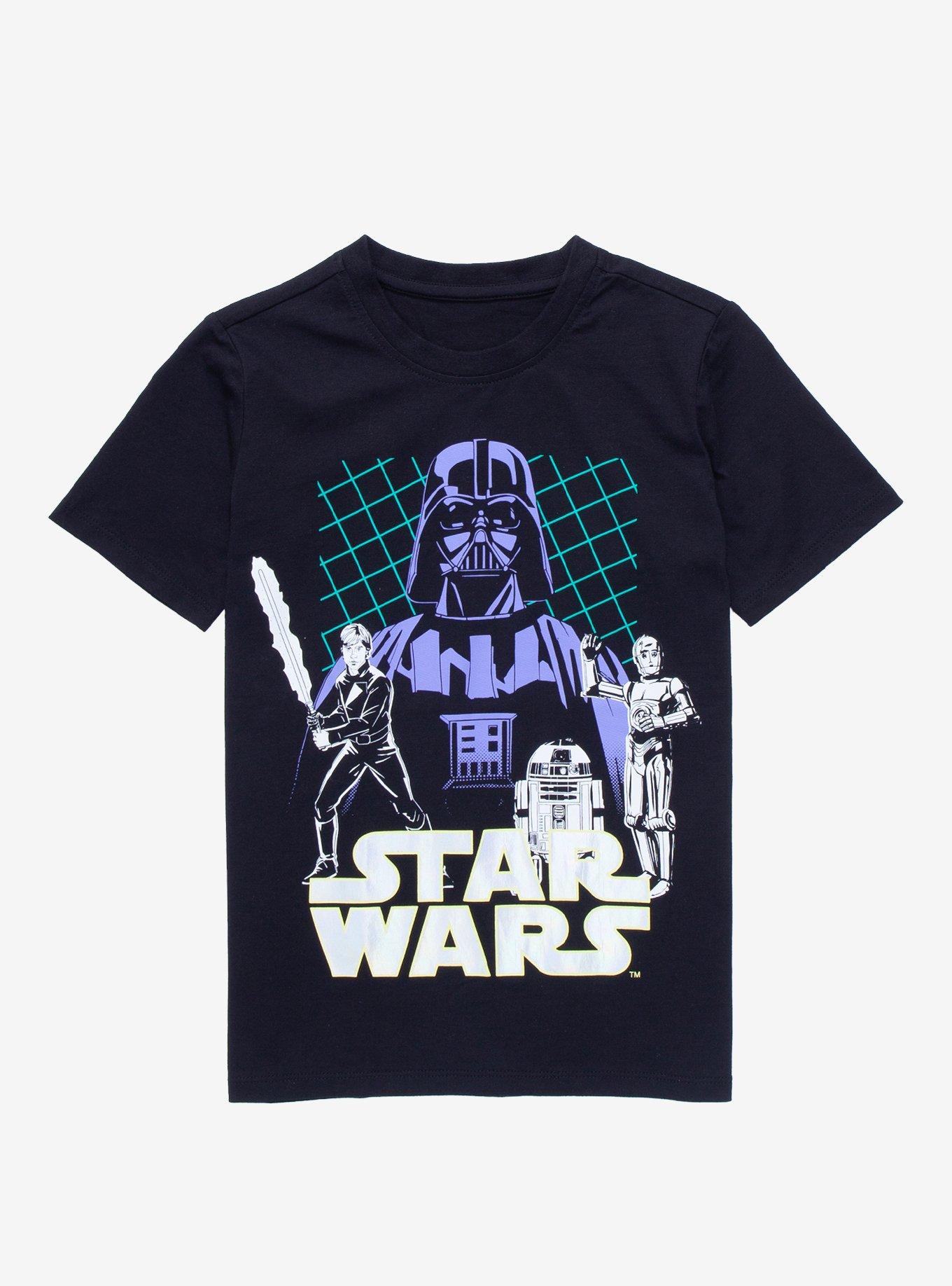 Star Wars Darth Vader Youth T-Shirt - BoxLunch Exclusive, BLACK, hi-res