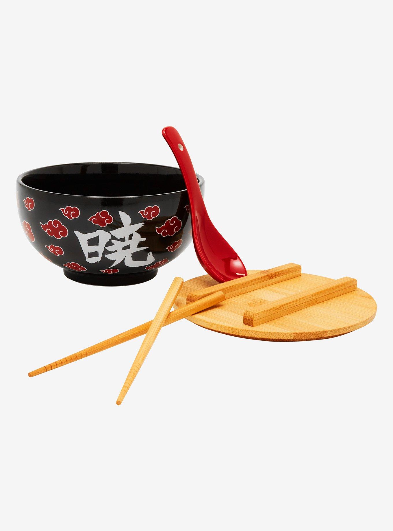 Naruto Shippuden Akatsuki Clouds Allover Print Ramen Bowl Set, , hi-res