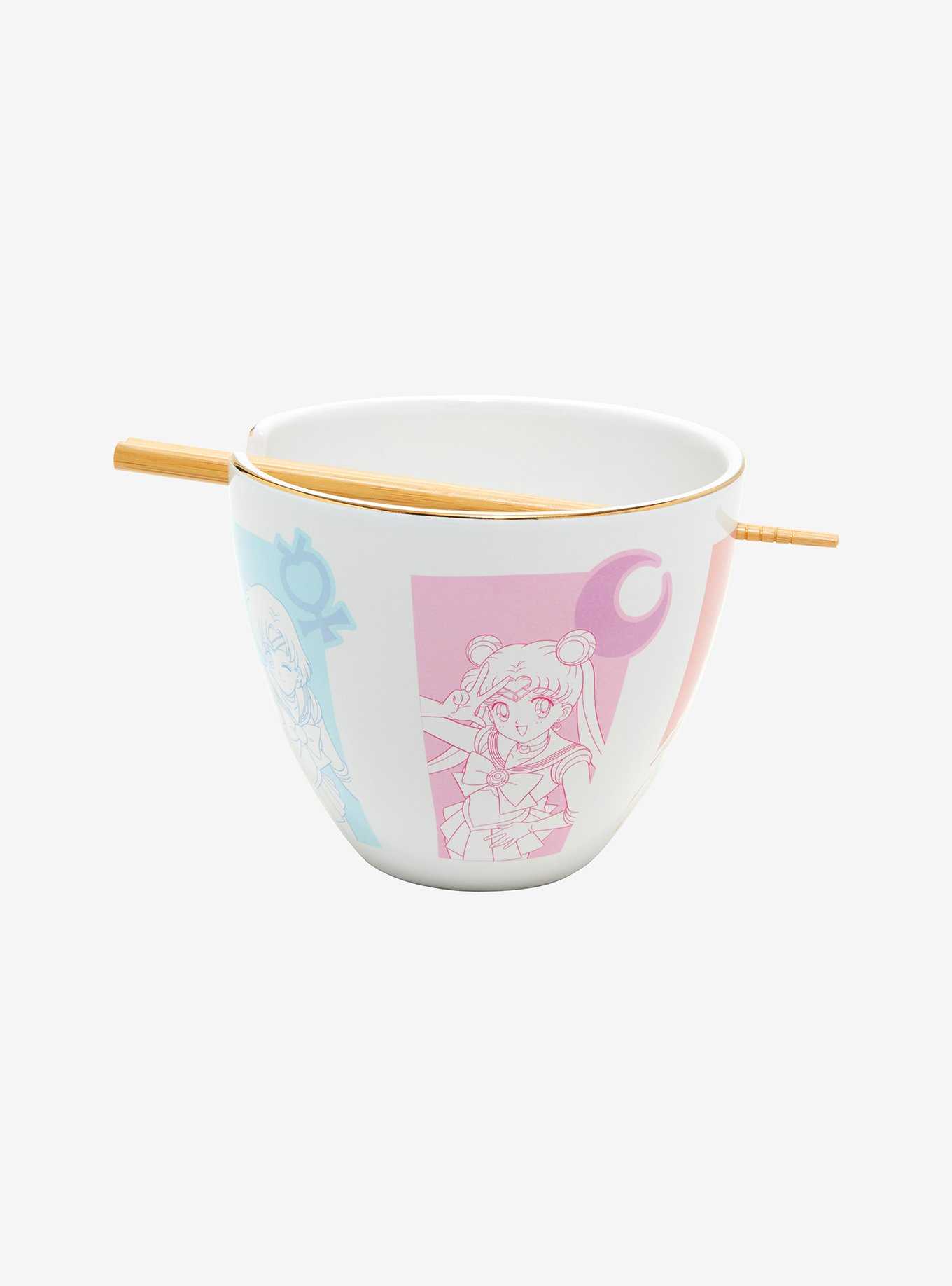 Sailor Moon Sailor Scouts Pastel Panels Ramen Bowl with Chopsticks, , hi-res