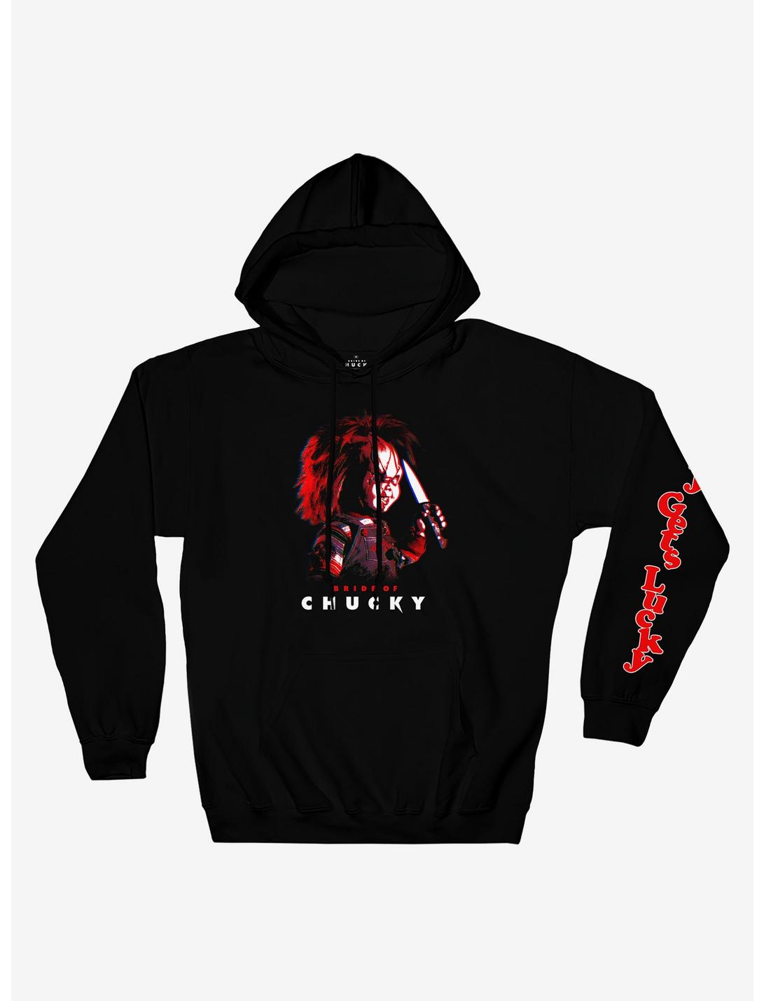 Bride Of Chucky Gets Lucky Tonal Hoodie, BLACK, hi-res