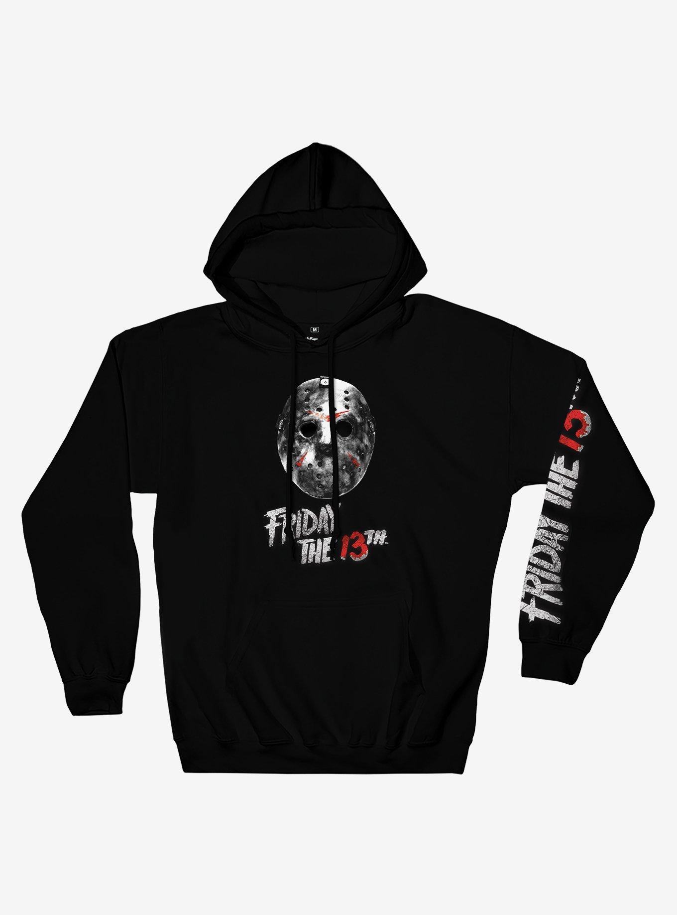 Friday The 13th Block Logo Hoodie - Officially Licensed Pullover Sweatshirt