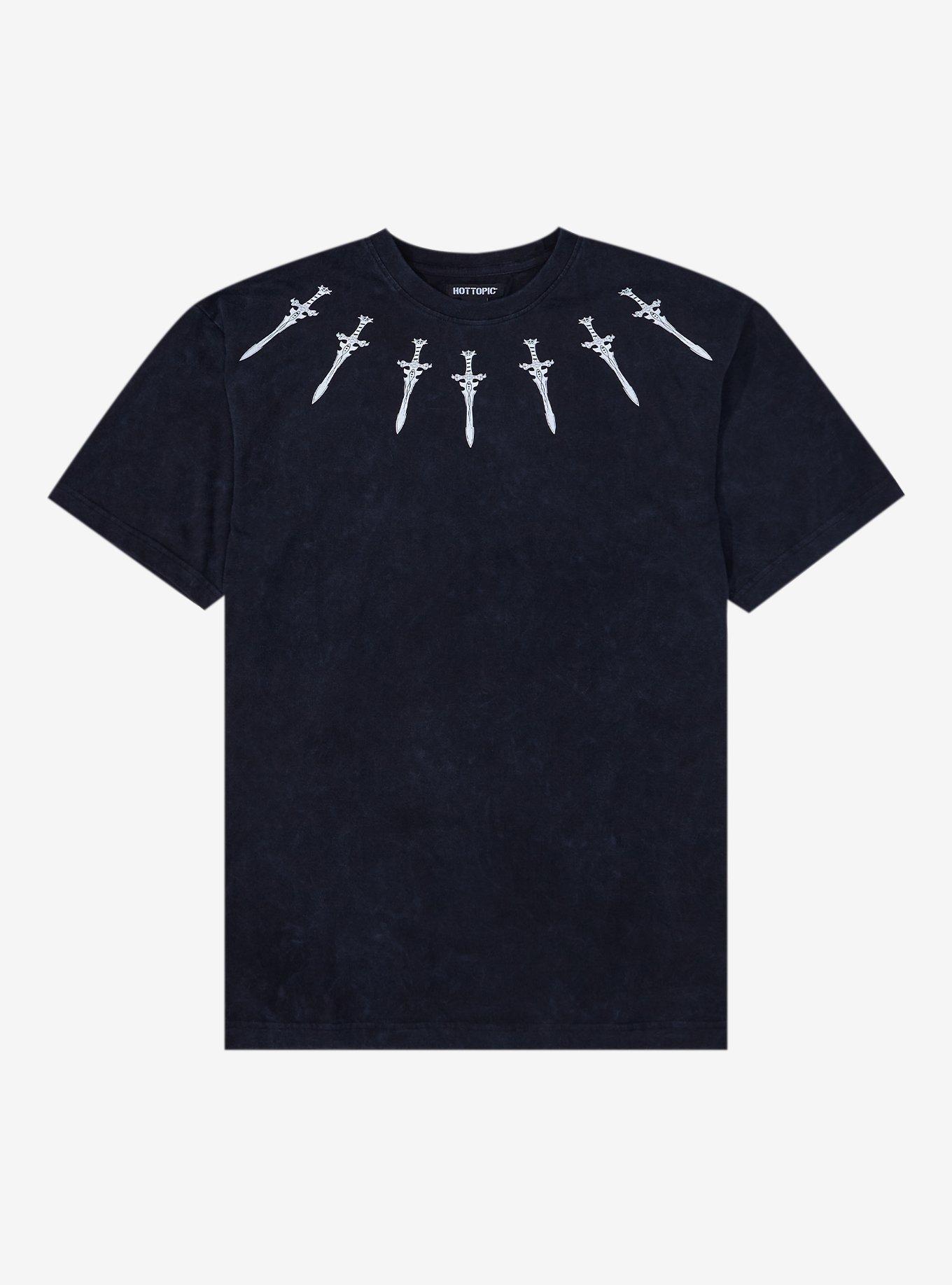 Dagger Dark Wash T-Shirt, BLACK  WHITE, hi-res