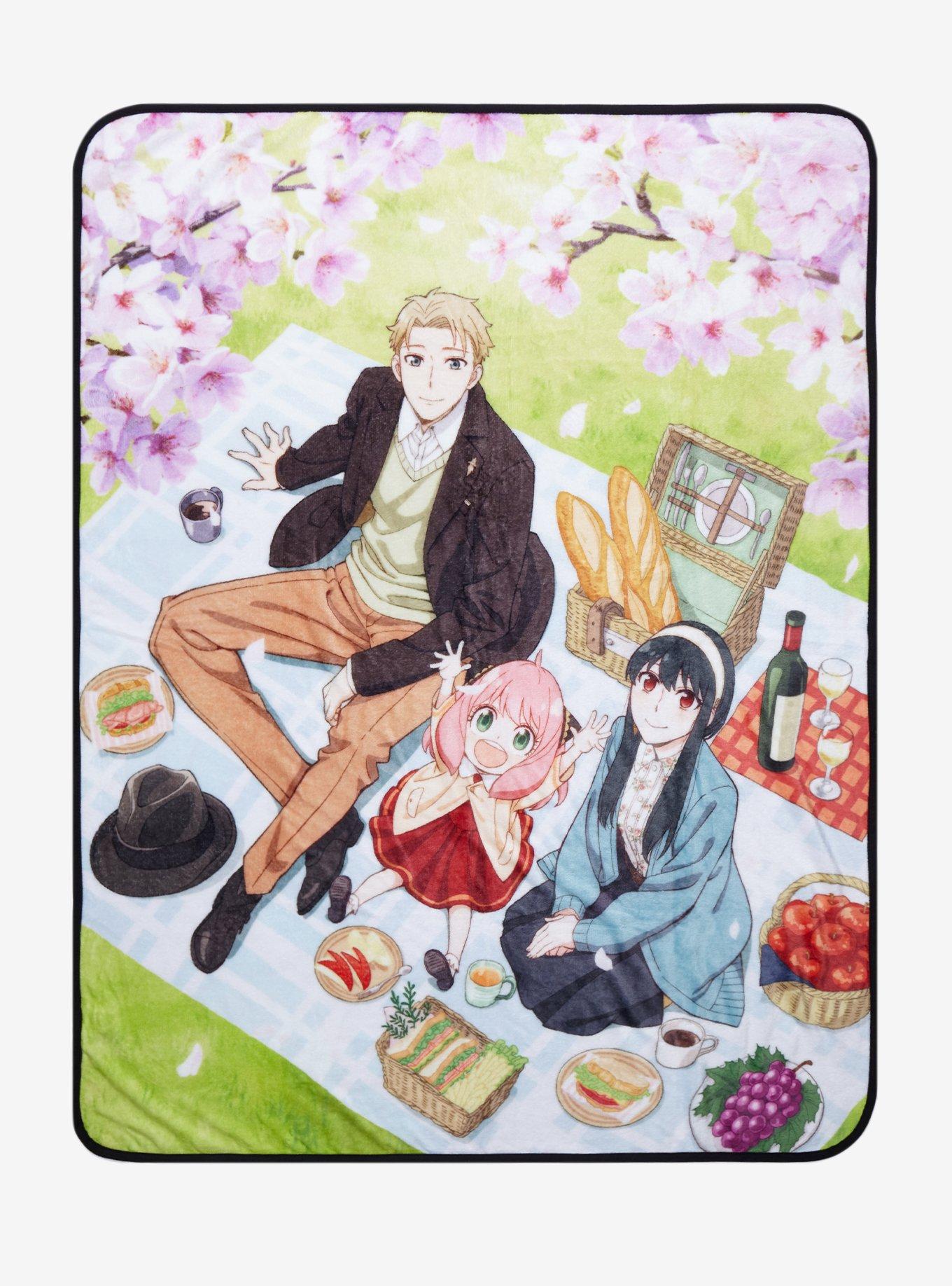 Spy x Family Forger Family Picnic Fleece Throw, , hi-res