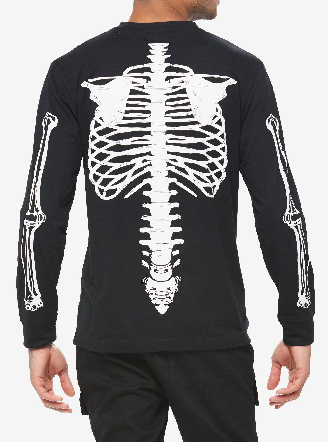 Skeleton Torso Long-Sleeve T-Shirt | Hot Topic