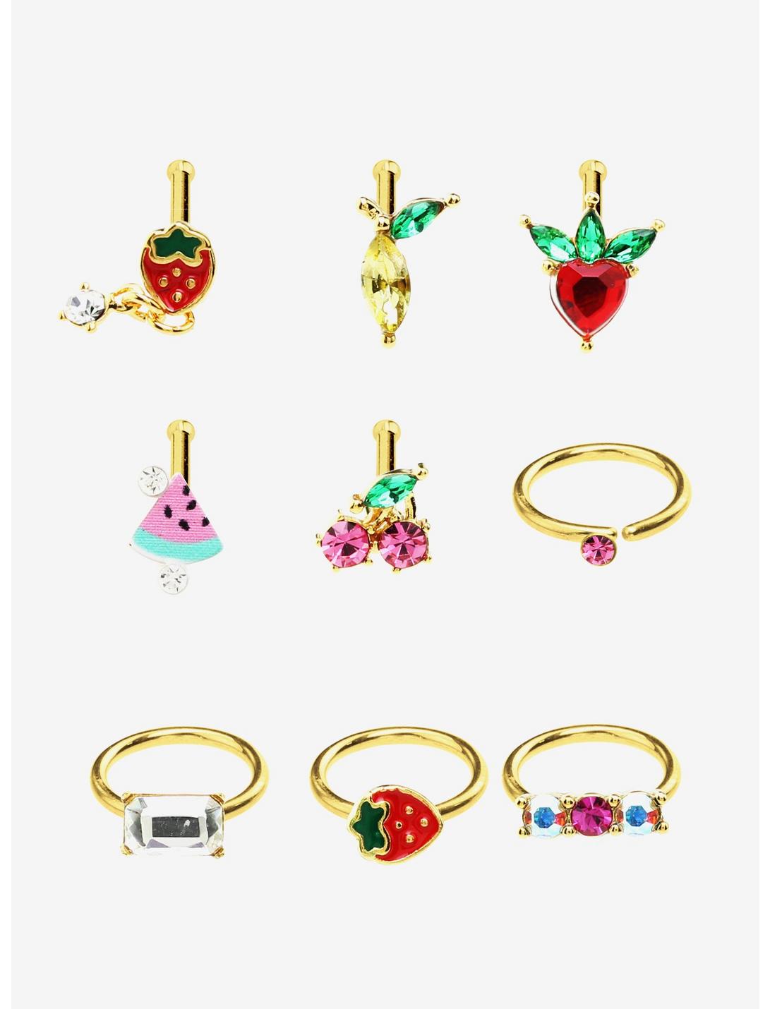 Girl's Starlet Shimmer Set of 5 Multi Fruit Rings Girl's Starlet Shimmer Set of 5 Multi Fruit Rings