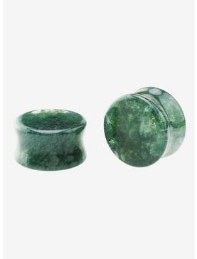 Plus Size Acrylic Green Stone Plug 2 Pack, , hi-res