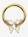 Steel Gold Butterfly Hinged Clicker, GOLD, hi-res