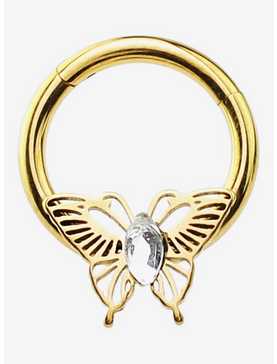 Steel Gold Butterfly Hinged Clicker, , hi-res