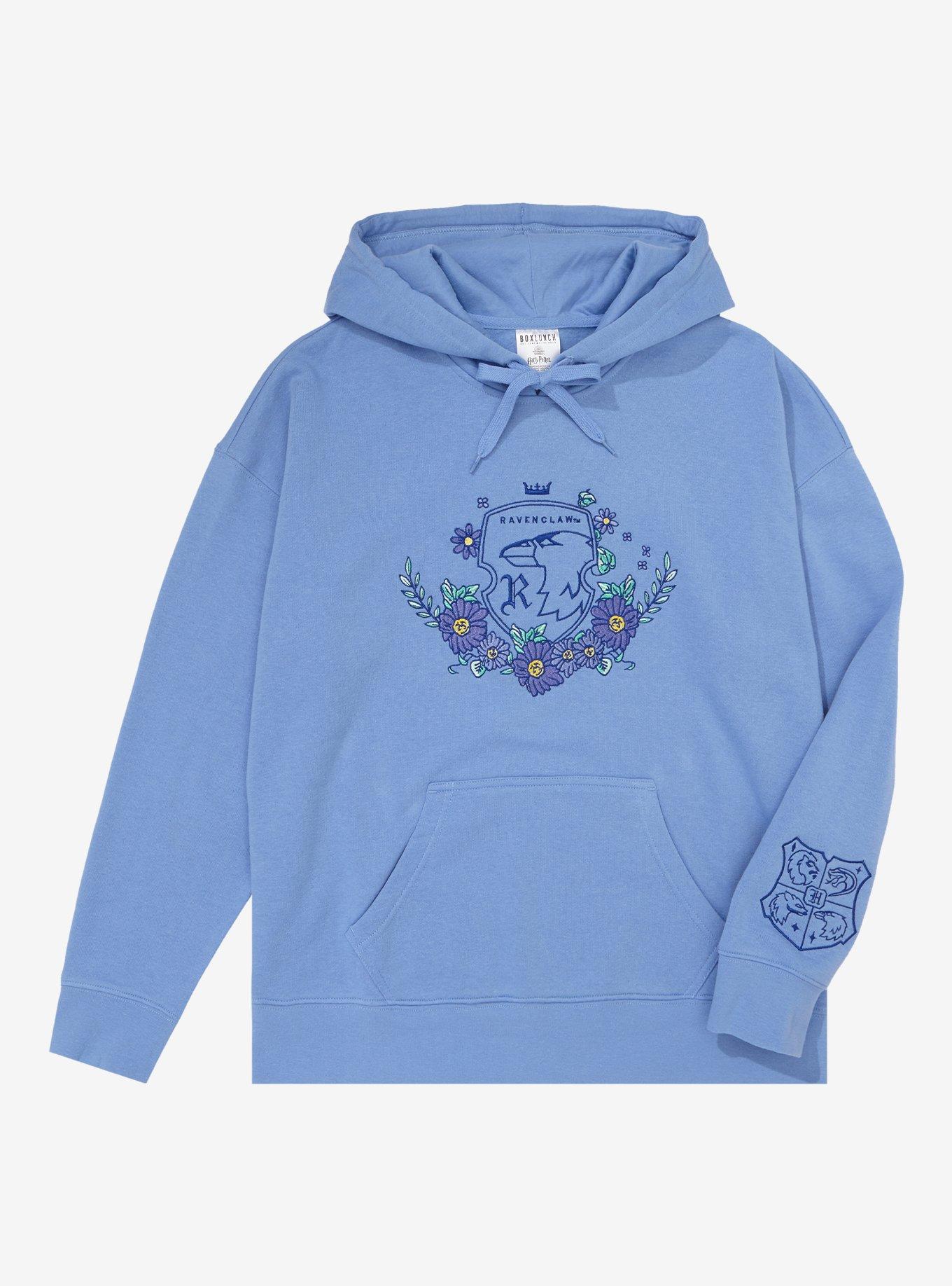 Harry Potter Floral Ravenclaw Crest Women's Hoodie - BoxLunch Exclusive ...
