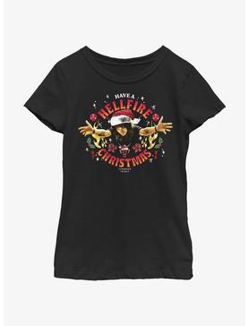 Stranger Things Hellfire Christmas Santa Eddie Youth Girls T-Shirt, , hi-res