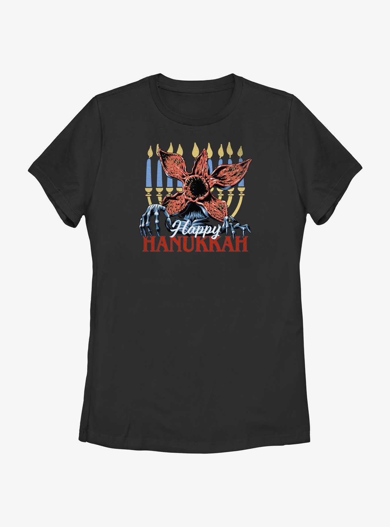 Stranger Things Demogorgon Happy Hanukkah Womens T-Shirt, , hi-res