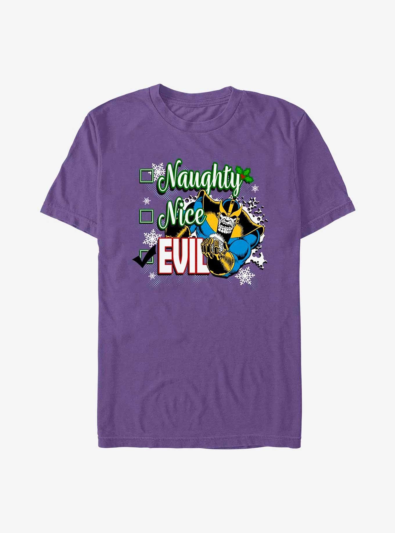 Marvel Thanos Naughty List T-Shirt, PURPLE, hi-res