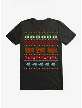 Invader Zim Ugly Christmas Sweater Pattern T-Shirt, , hi-res