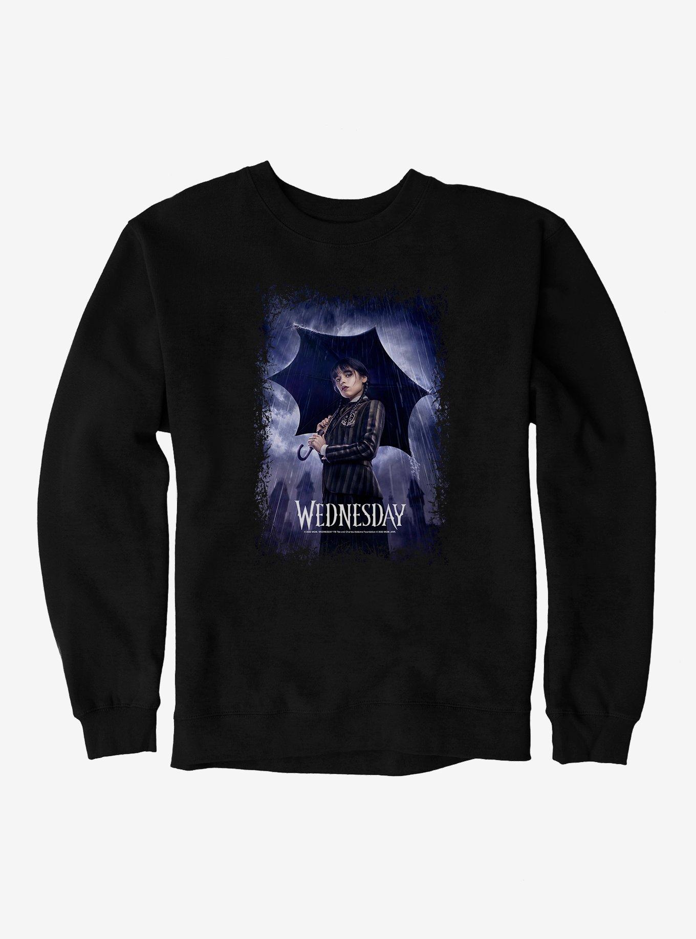 Wednesday TV Series Poster Sweatshirt, BLACK, hi-res