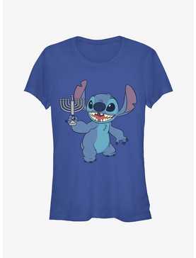 Disney Lilo & Stitch Hanukkah Menorah Girls T-Shirt, , hi-res