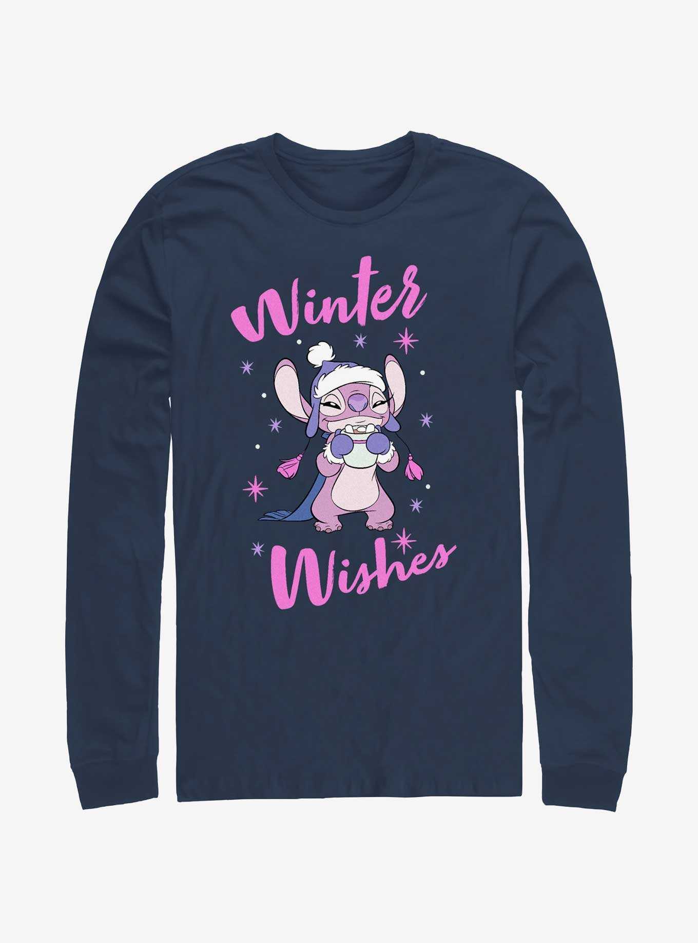 Disney Lilo & Stitch Angel Winter Wishes Long-Sleeve T-Shirt, , hi-res