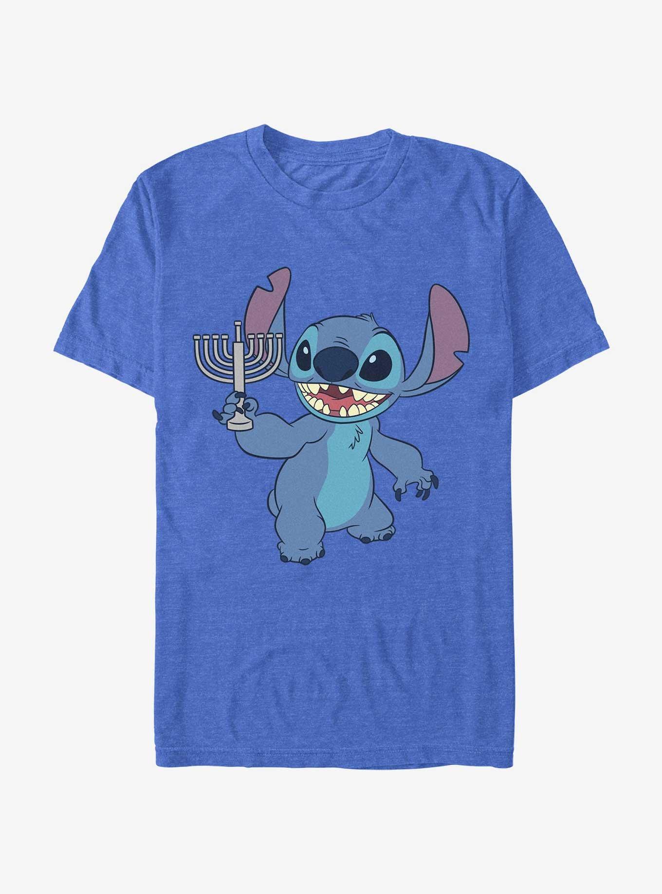 Disney Lilo & Stitch Hanukkah Menorah T-Shirt, ROY HTR, hi-res