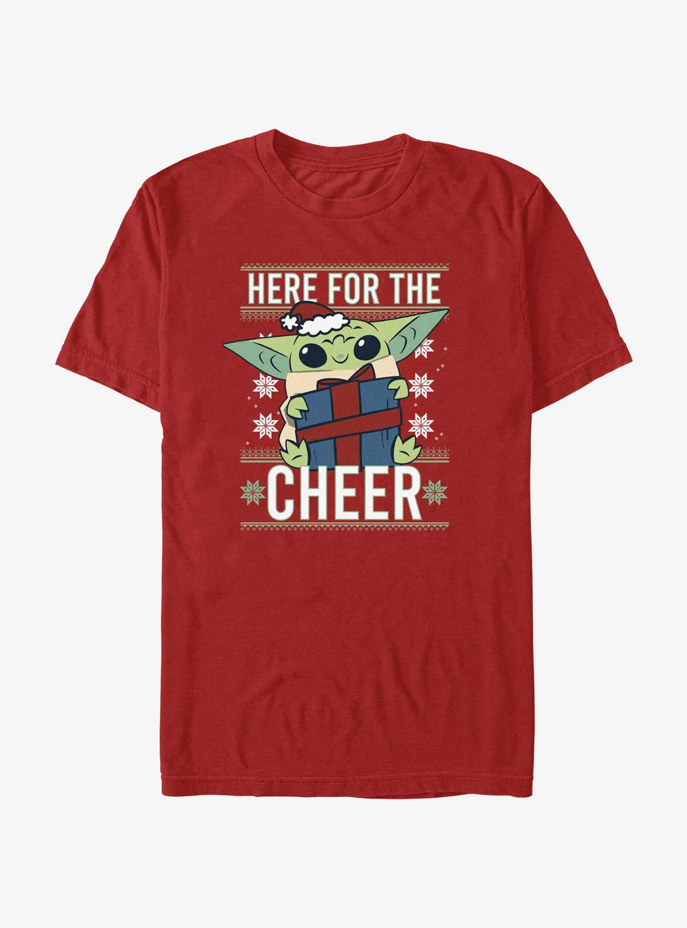 Star Wars The Mandalorian Grogu Here For The Cheer T-Shirt, , hi-res