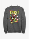 Disney Mickey Mouse Bright Christmas Mickey, Goofy, and Donald Sweatshirt, CHAR HTR, hi-res