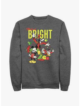 Disney Mickey Mouse Bright Christmas Mickey, Goofy, and Donald Sweatshirt, , hi-res