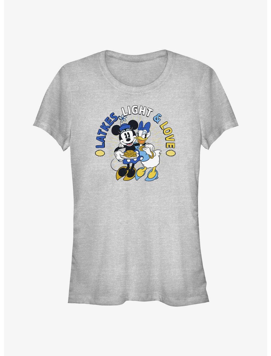 Disney Mickey Mouse Latkes Light & Love Minnie and Daisy Girls T-Shirt, ATH HTR, hi-res