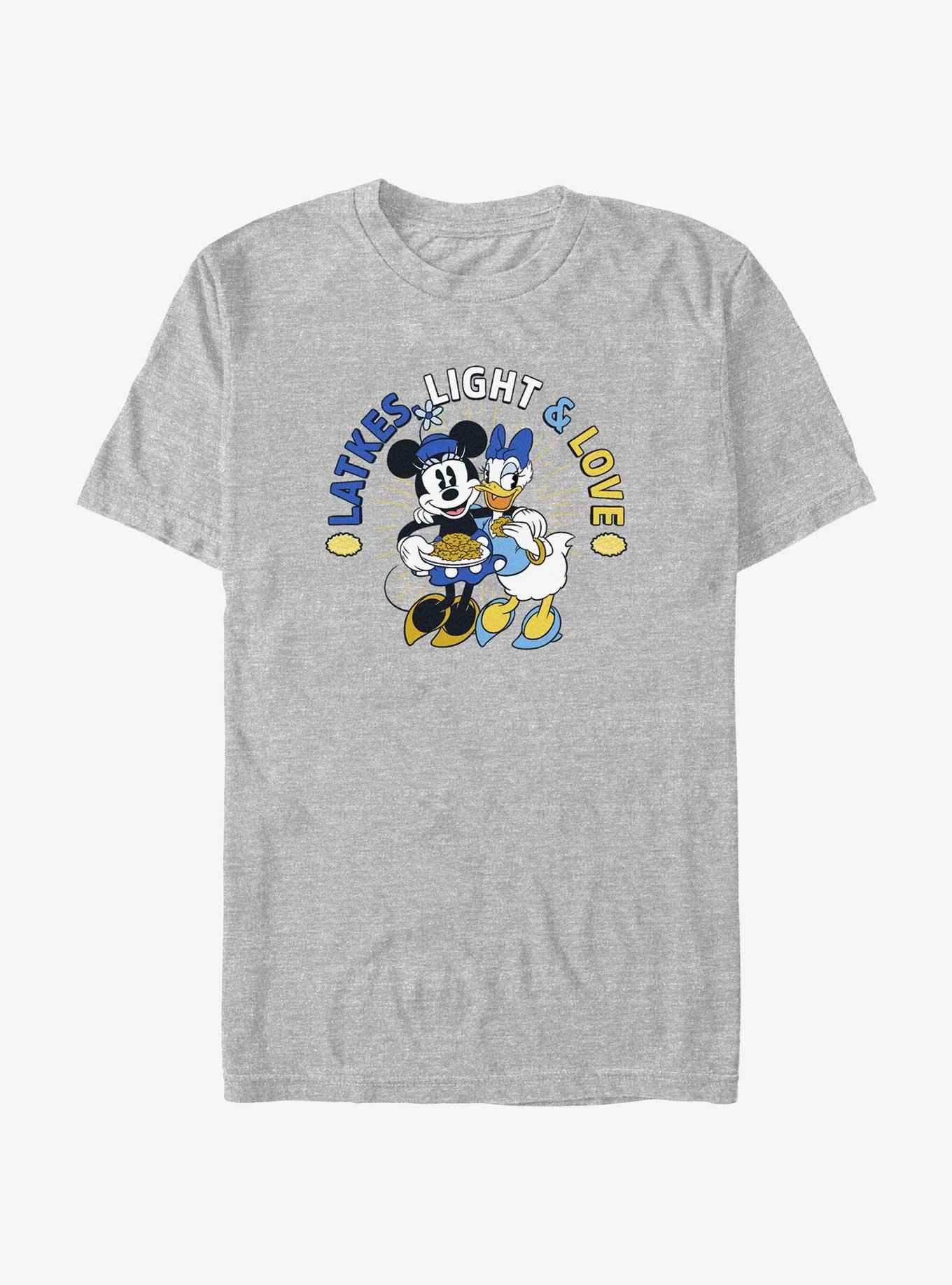 Disney Mickey Mouse Latkes Light & Love Minnie and Daisy T-Shirt, ATH HTR, hi-res