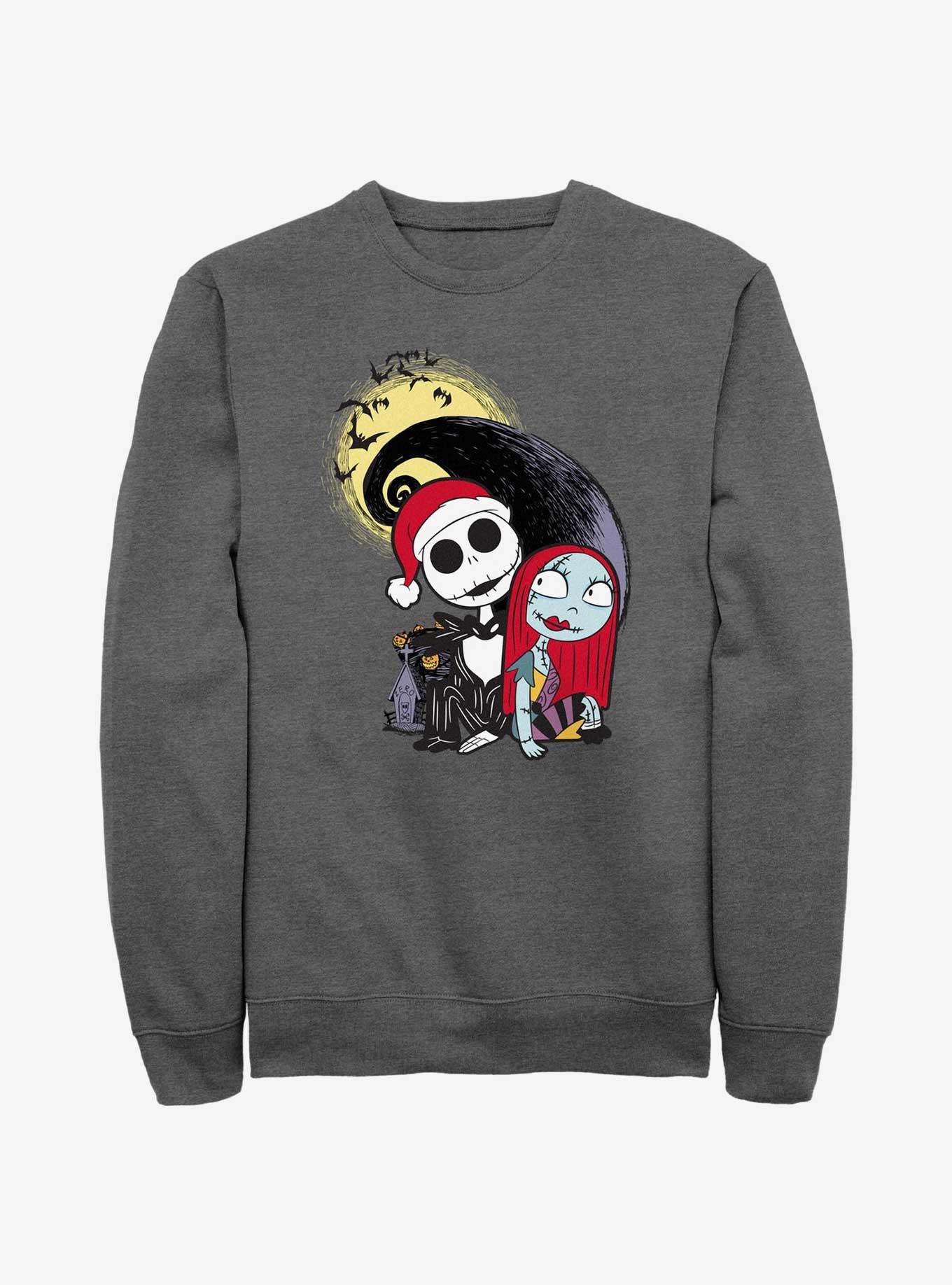 Disney The Nightmare Before Christmas Santa Jack and Sally Sweatshirt, , hi-res