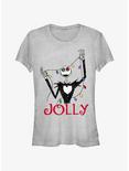 Disney The Nightmare Before Christmas Jack Jolly Lights Girls T-Shirt, ATH HTR, hi-res