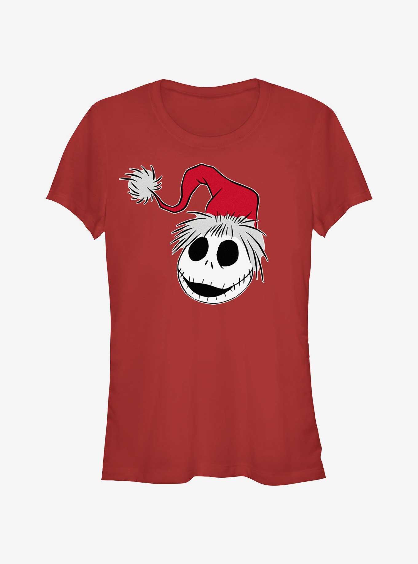 Disney The Nightmare Before Christmas Santa Hat Jack Girls T-Shirt, , hi-res