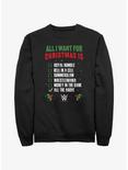WWE All I Want Wish List Sweatshirt, BLACK, hi-res