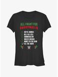 WWE All I Want Wish List Girls T-Shirt, BLACK, hi-res