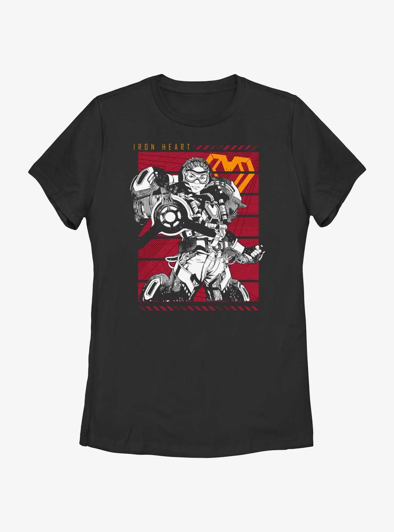 Marvel Black Panther: Wakanda Forever Ironheart Portrait Womens T-Shirt Her Universe Web Exclusive, BLACK, hi-res