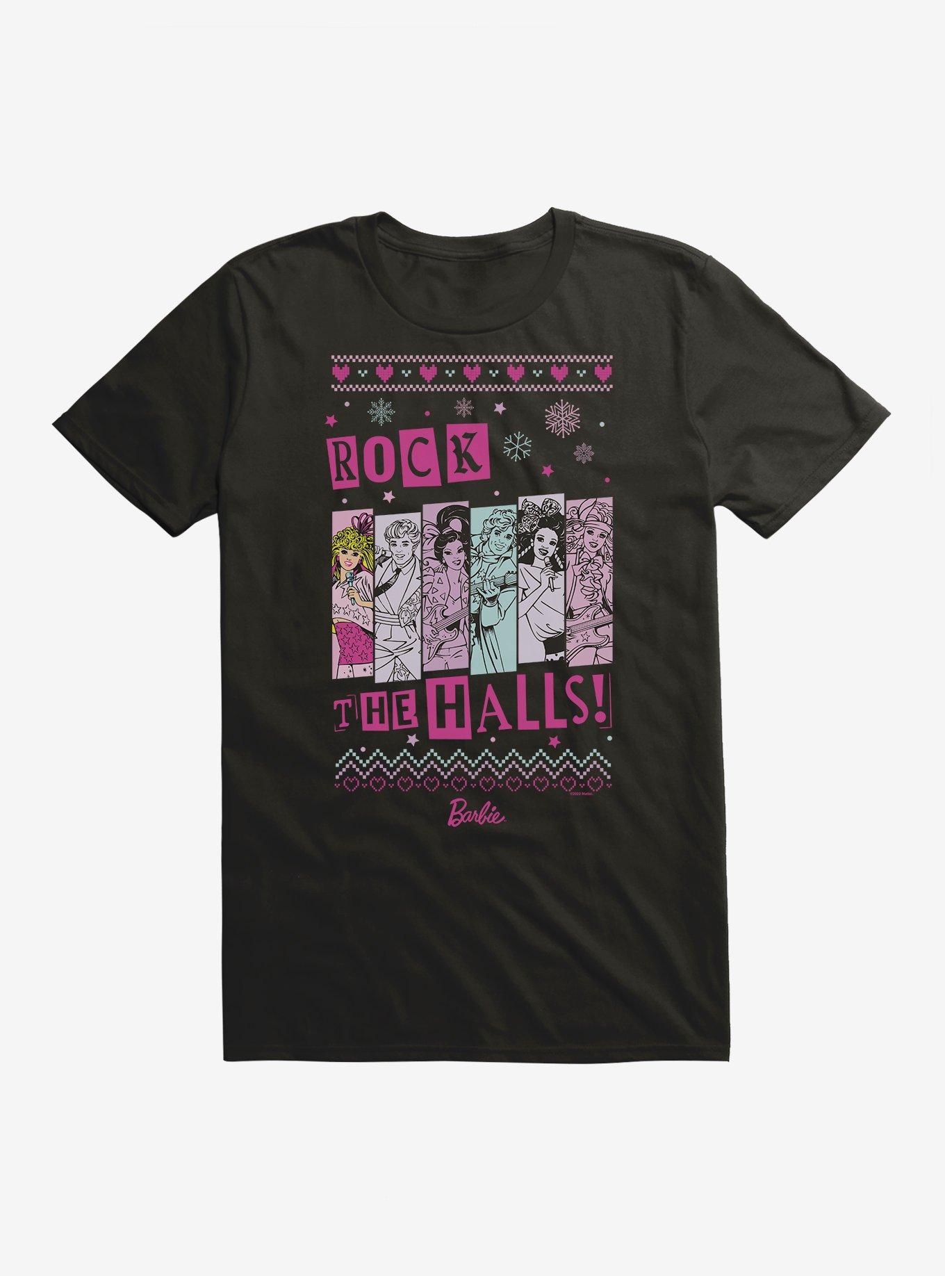 Barbie Rock The Halls Ugly Christmas T-Shirt, , hi-res