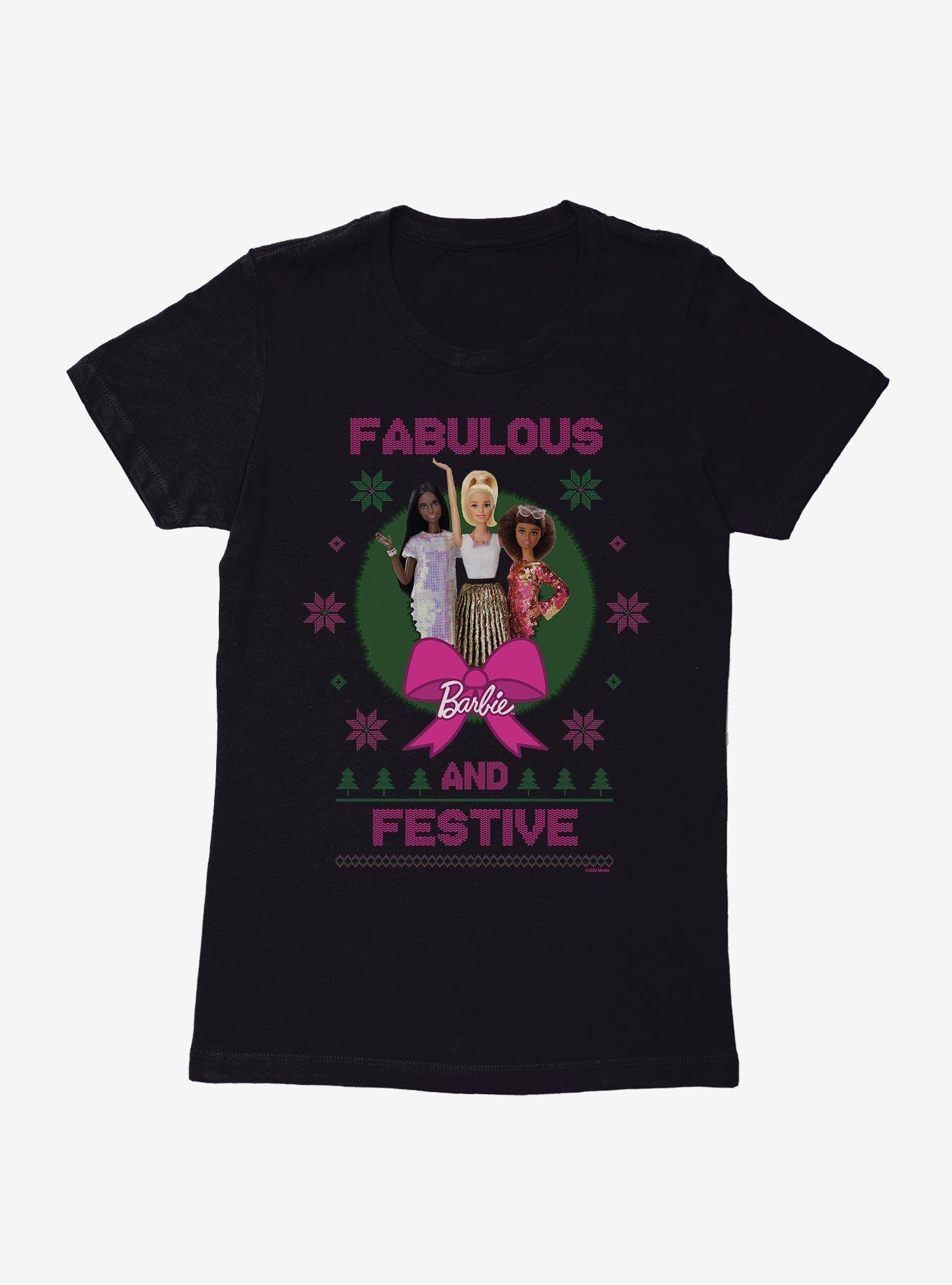 Barbie Fabulous And Festive Ugly Christmas Womens T-Shirt, , hi-res