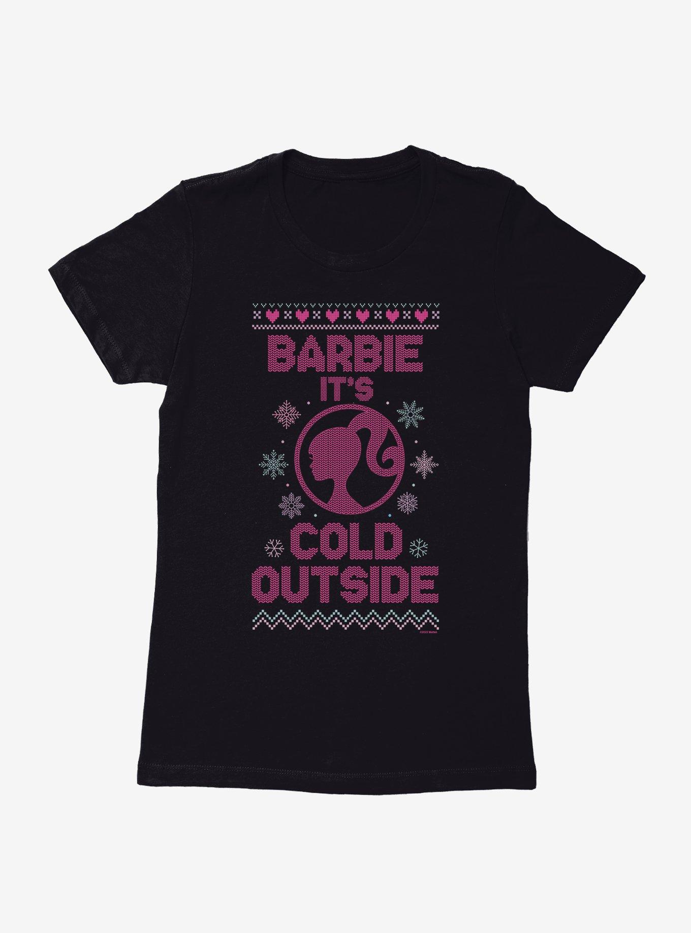Barbie It's Cold Outside Ugly Christmas Womens T-Shirt, , hi-res