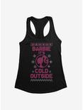 Barbie It's Cold Outside Ugly Christmas Womens Tank Top, , hi-res