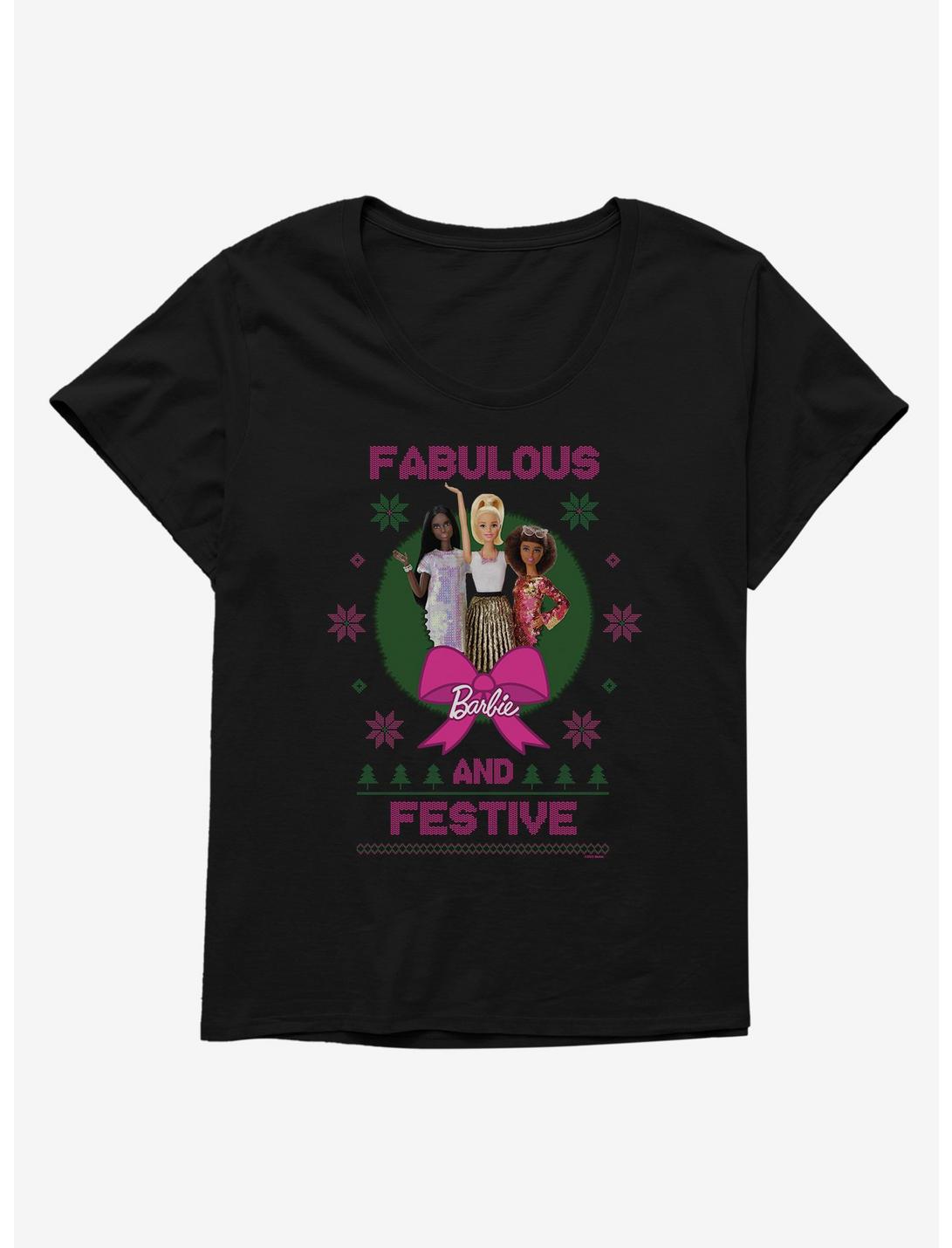 Barbie Fabulous And Festive Ugly Holiday Womens T-Shirt Plus Size, , hi-res