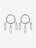 Steel Silver Safety Pin Hinged Clicker 2 Pack, SILVER, hi-res