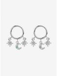 14G Steel Silver Star Moon Hinged Clicker 2 Pack, SILVER, hi-res
