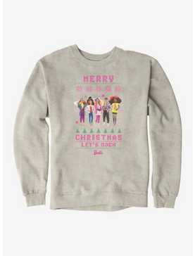 Barbie Merry Christmas Let's Rock Ugly Christmas Pattern Sweatshirt, , hi-res