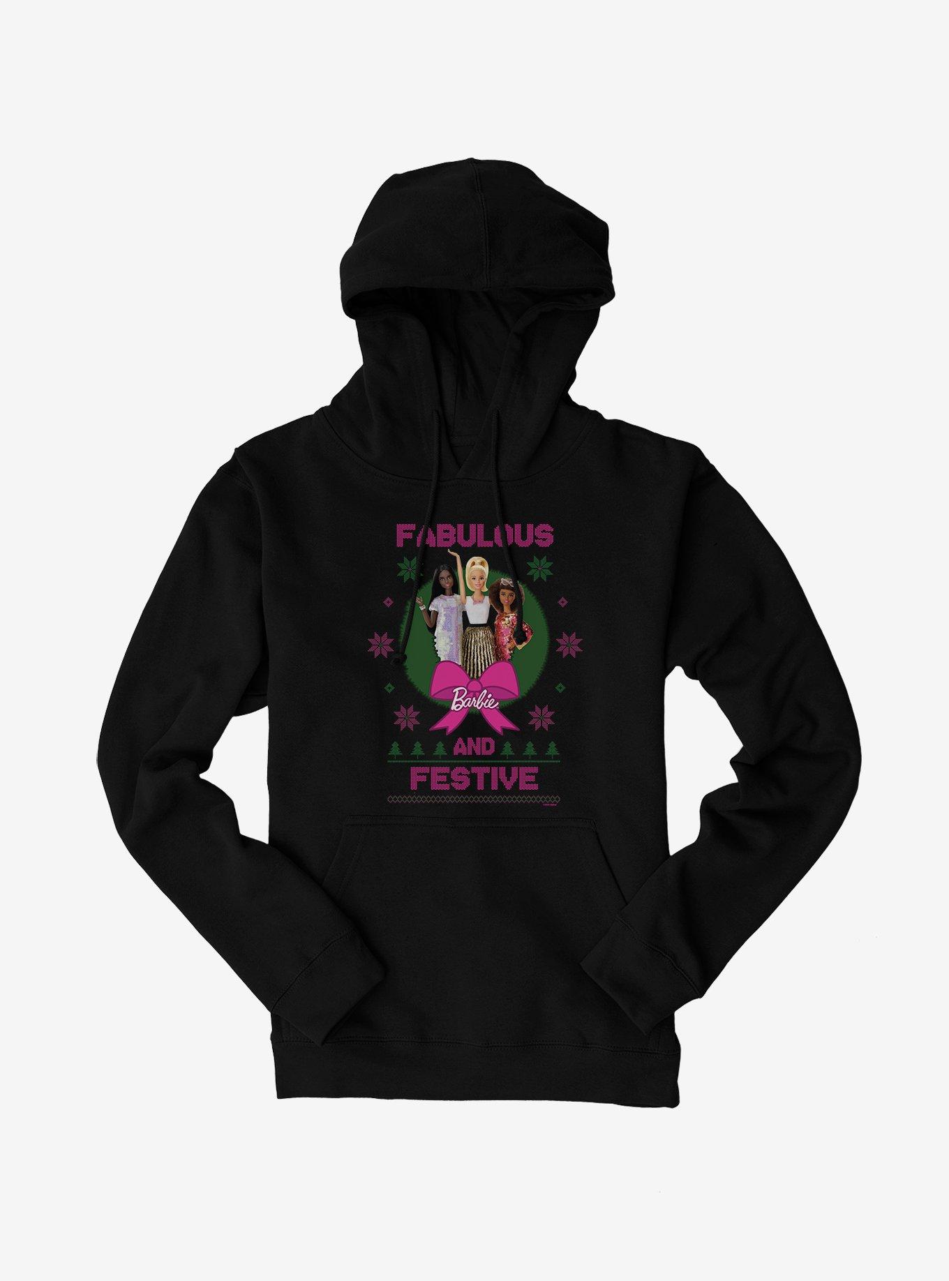 Barbie Fabulous And Festive Ugly Christmas Pattern Hoodie, , hi-res