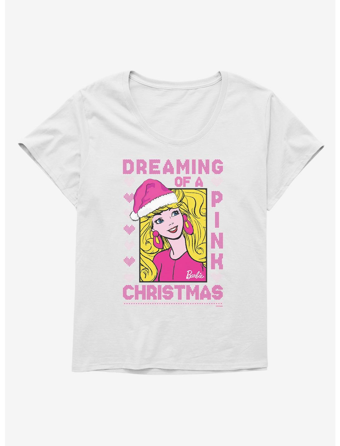 Barbie Pink Christmas Ugly Sweater Pattern Girls T-Shirt Plus Size, , hi-res