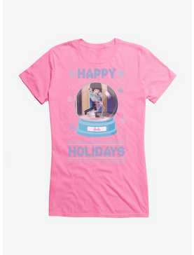Barbie Snowglobe Holidays Ugly Christmas Pattern Girls T-Shirt, , hi-res