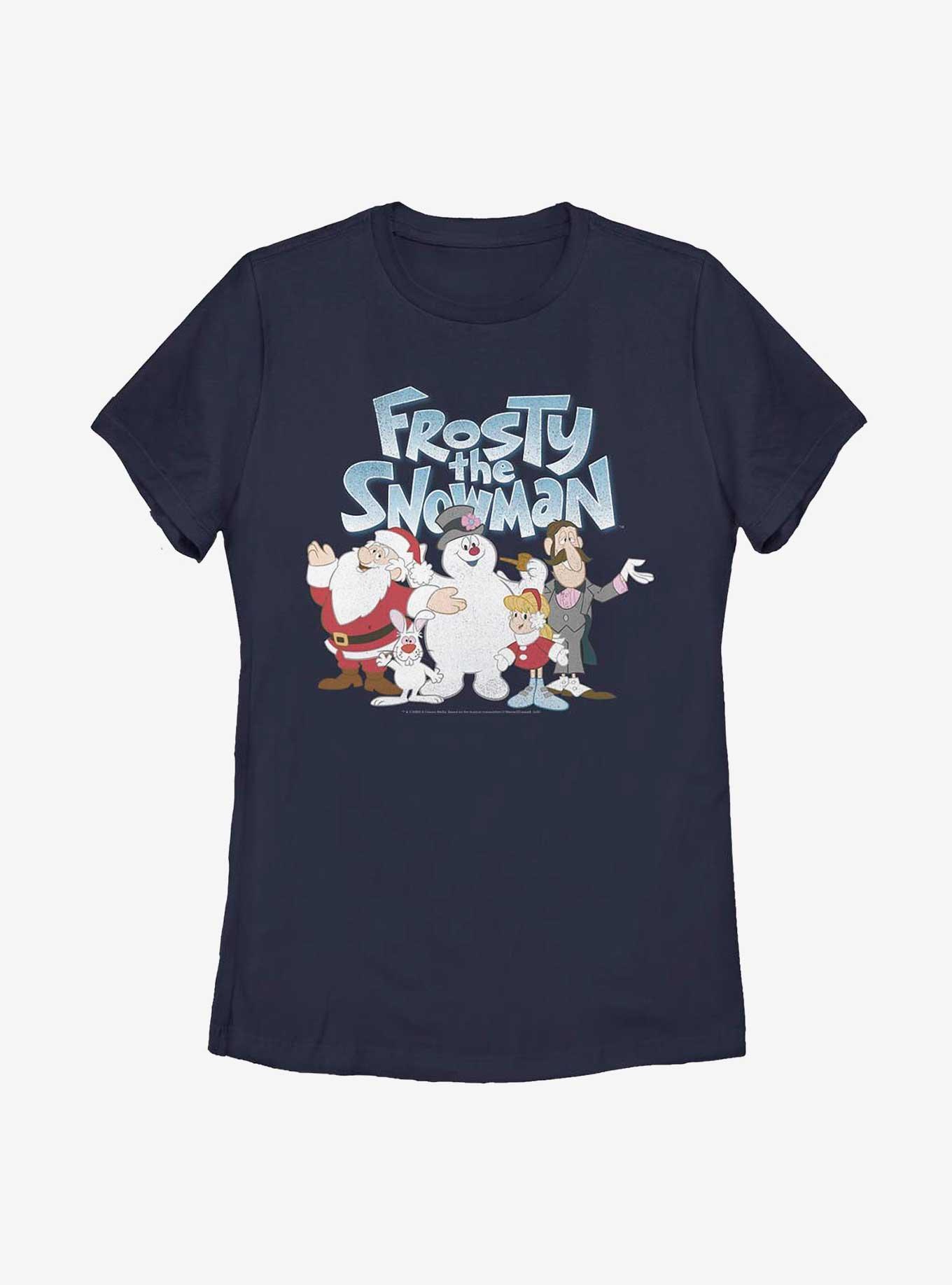 Frosty The Snowman Group Womens T-Shirt, NAVY, hi-res